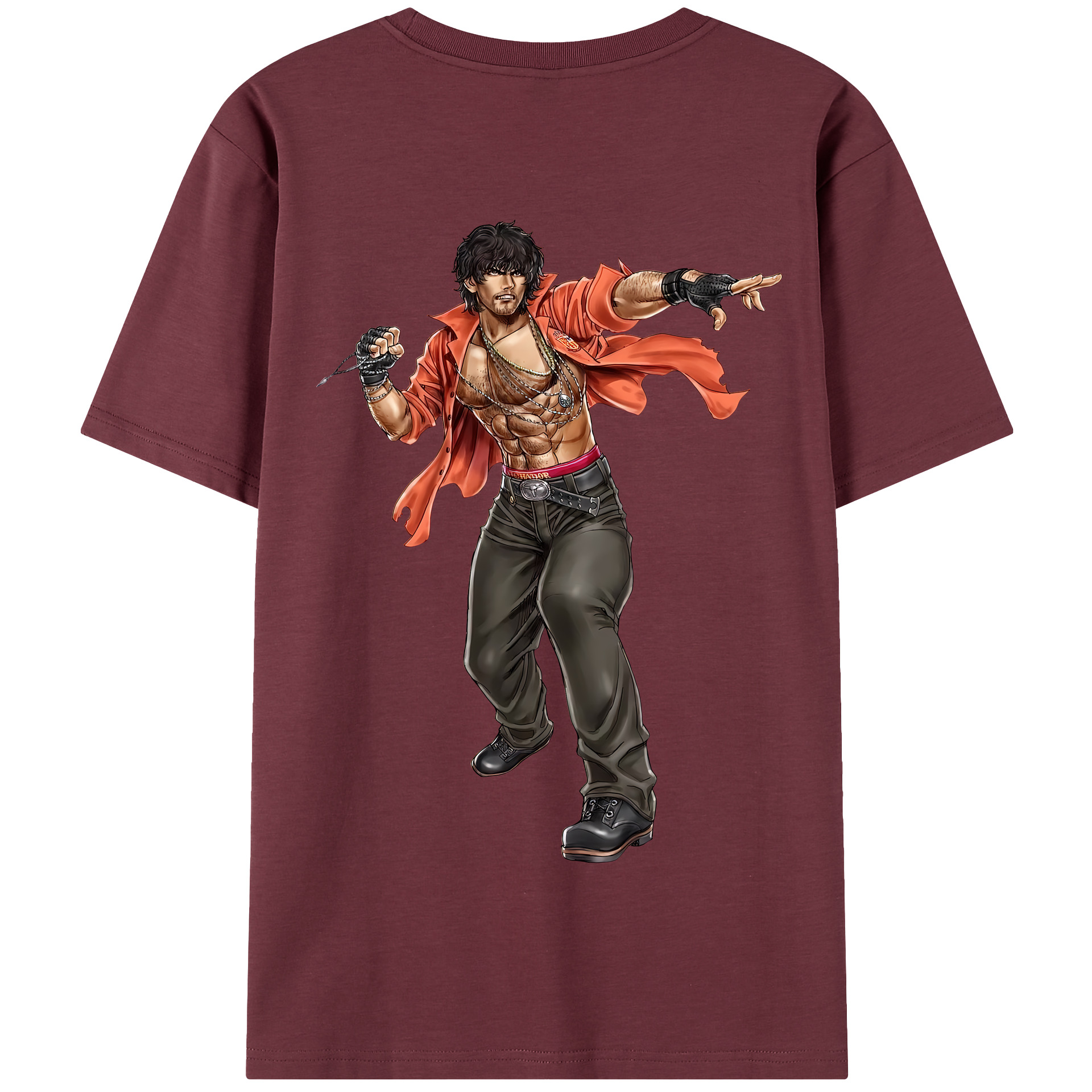 （画像用） 北斗の拳 Fist of the North Star 綿100％半袖Tシャツ（背面プリント）